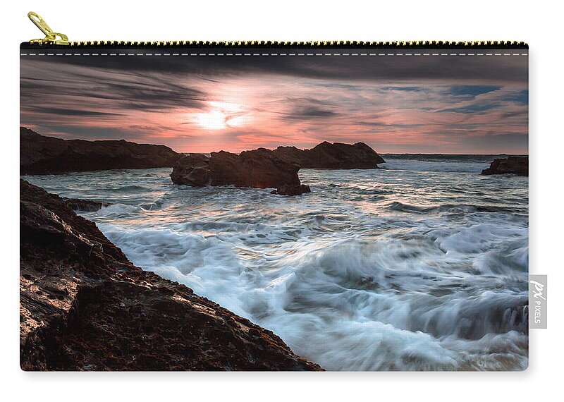 Sunset Zip Pouch featuring the photograph Playing The Sly by Edgar Laureano