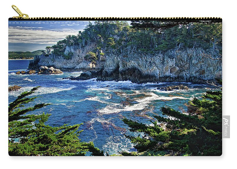 Point Lobos California Zip Pouch featuring the photograph Point Lobos by Ron White