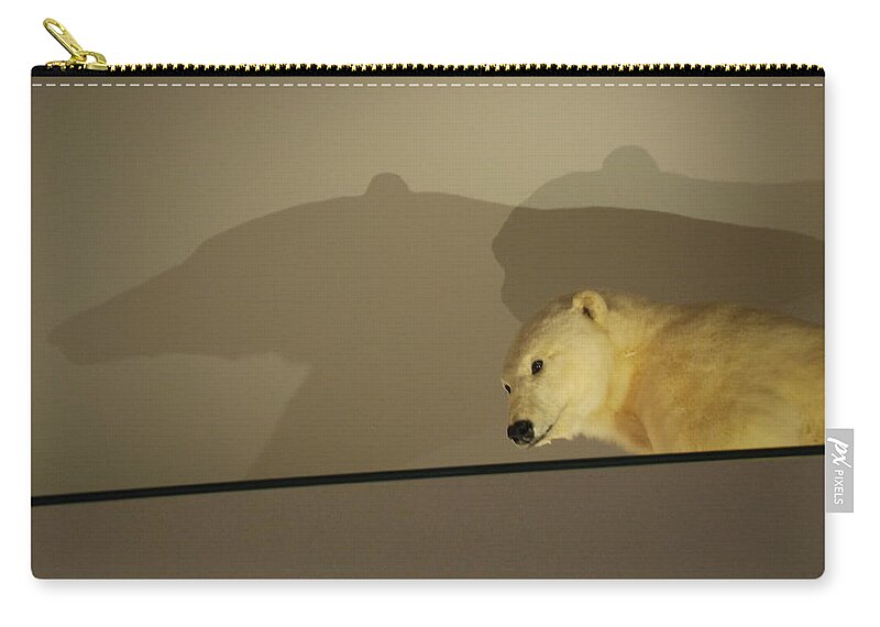 Natural History Zip Pouch featuring the photograph Polar Bear Shadows by Kenny Glover