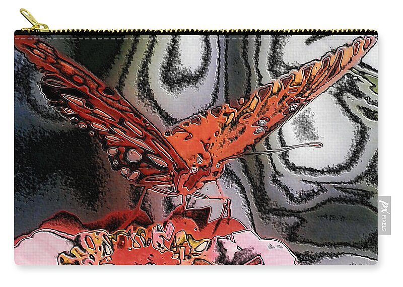 Stone Effect Of A Beautiful Zip Pouch featuring the photograph Polished Fritillary by Belinda Lee