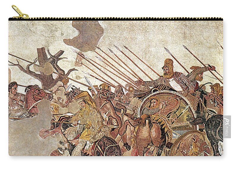 Archeology Carry-all Pouch featuring the photograph Pompeii, Alexander Mosaic, Battle by Science Source