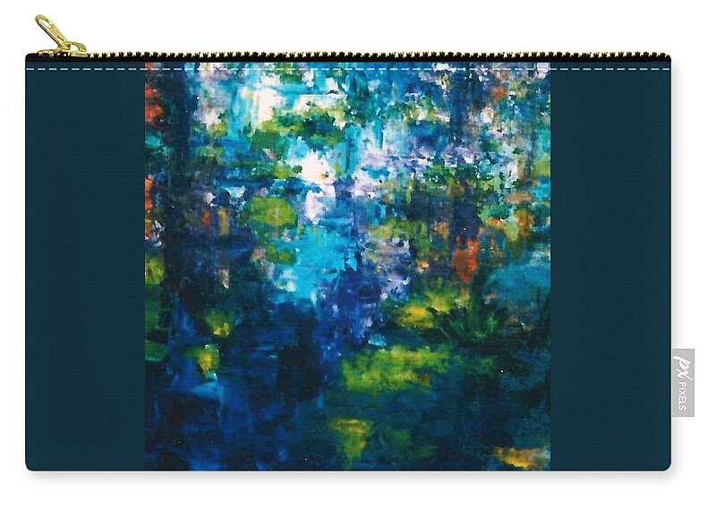 Lyle Zip Pouch featuring the painting Pond III by Frederick Lyle Morris - Disabled Veteran