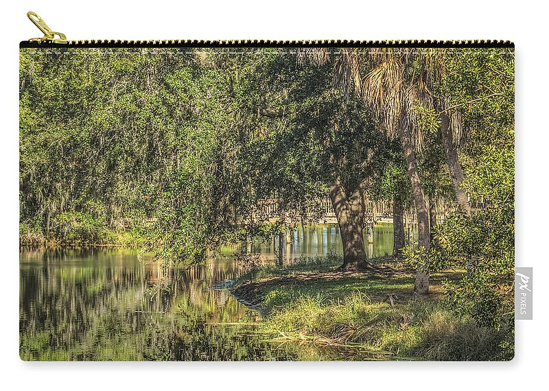 Pond Zip Pouch featuring the photograph Pond Reflections by Jane Luxton