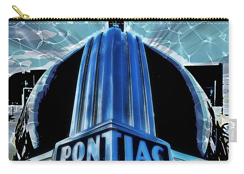 Victor Montgomery Zip Pouch featuring the photograph Pontiac Chrome by Vic Montgomery