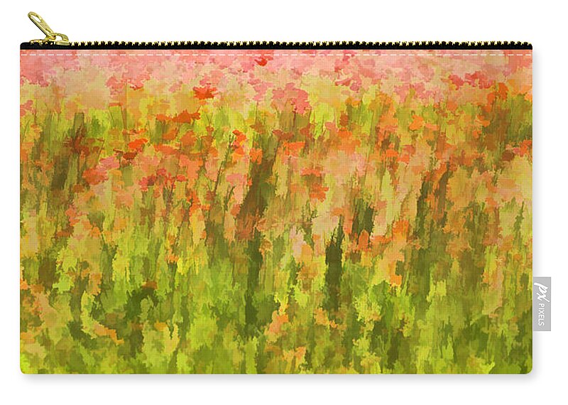 Canvas Carry-all Pouch featuring the painting Poppies of Tuscany III by David Letts