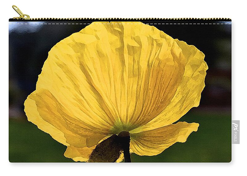 Floral Zip Pouch featuring the photograph Poppy 24 by Pamela Cooper