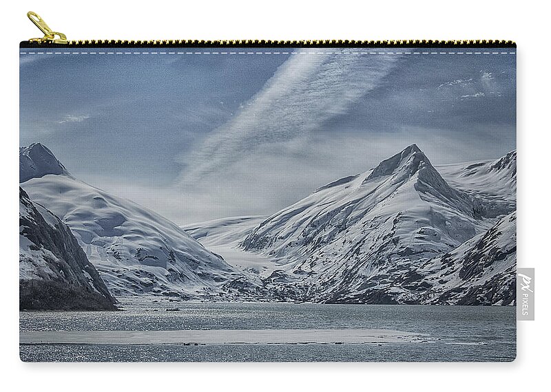 Lake Zip Pouch featuring the photograph Portage Lake Clouds by Erika Fawcett