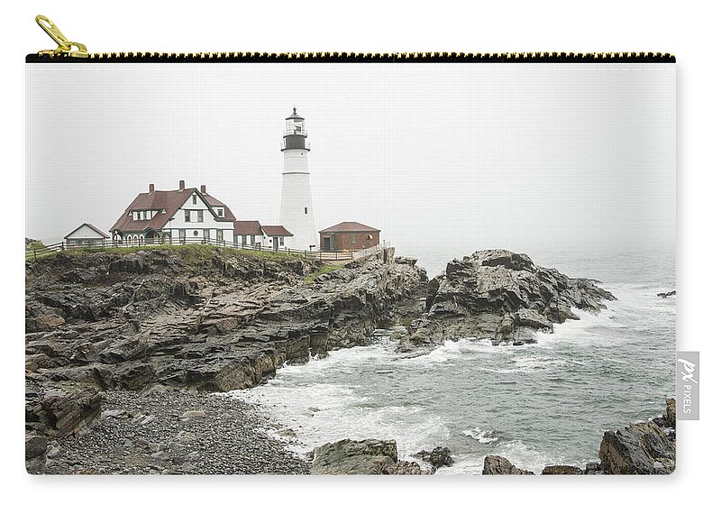 Lighthouse Zip Pouch featuring the photograph Portland Head Light by Andrew J. Martinez