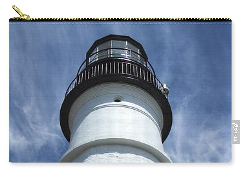 Portland Head Light Carry-all Pouch featuring the photograph Portland Head Light by Mike McGlothlen