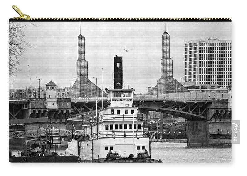 Bridge Zip Pouch featuring the photograph Portland by Niels Nielsen