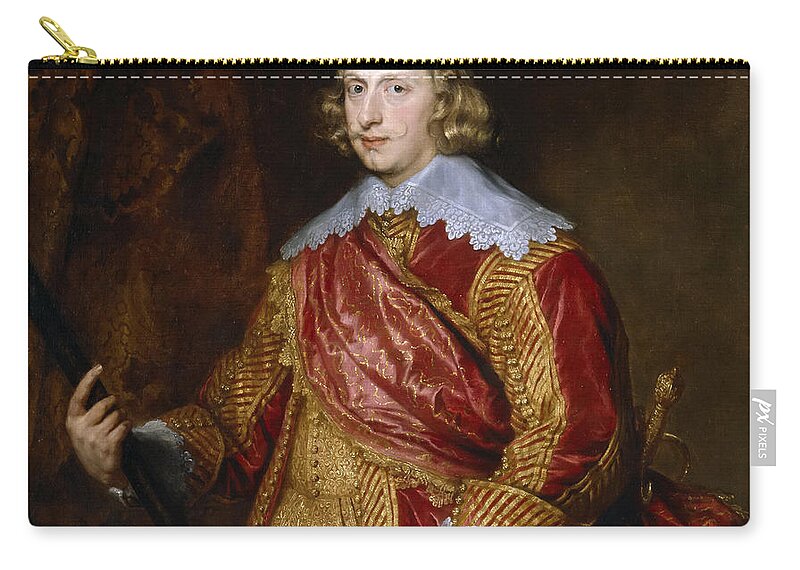 Anthony Van Dyck Zip Pouch featuring the painting Portrait of Cardinal-Infante Ferdinand of Austria by Anthony van Dyck