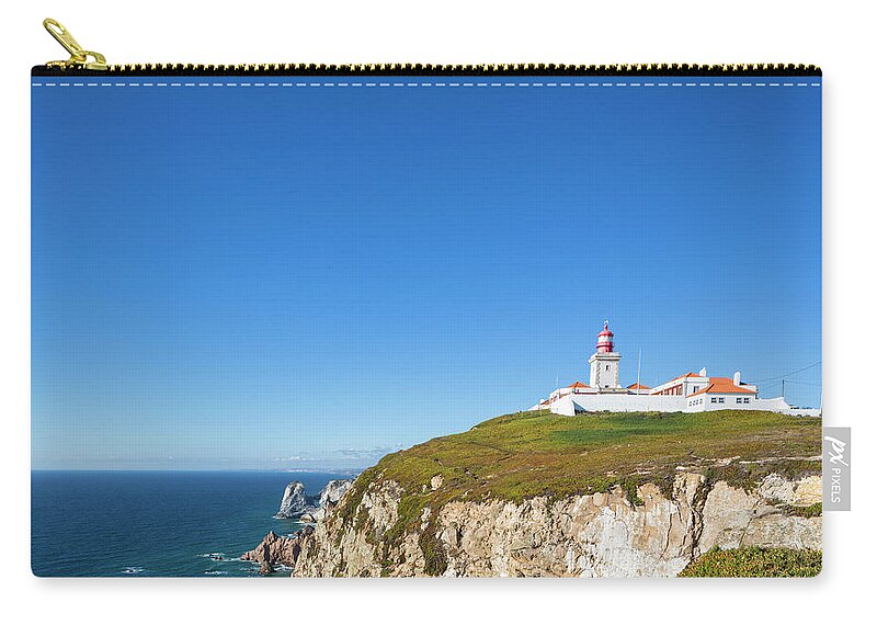 Tranquility Zip Pouch featuring the photograph Portugal, View Of Cabo Da Roca by Westend61