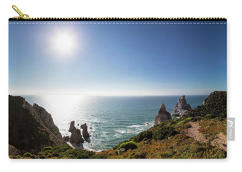 Tranquility Carry-all Pouch featuring the photograph Portugal, View Of Praia Da Ursa by Westend61