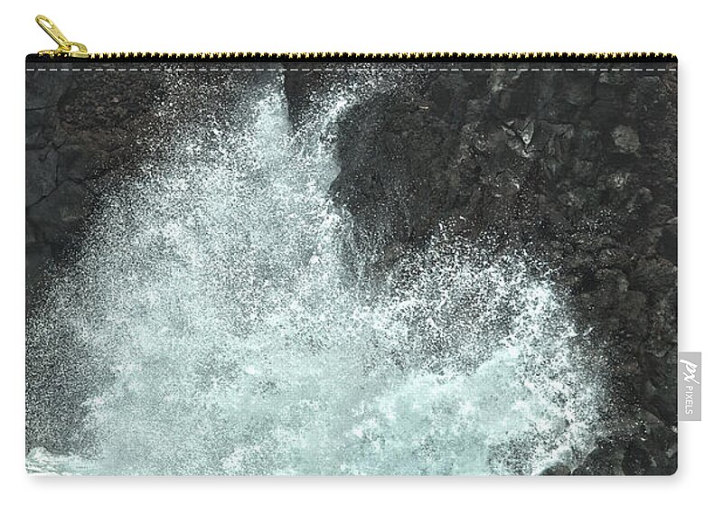 Africa Zip Pouch featuring the photograph Powerful wave by Patricia Hofmeester