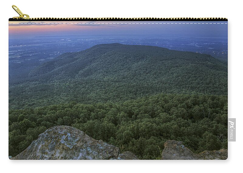 Mt. Nebo Zip Pouch featuring the photograph Predawn at Sunrise Point from Mt. Nebo - Arkansas by Jason Politte