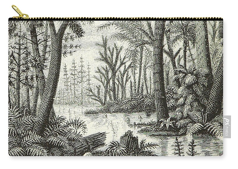 Historic Carry-all Pouch featuring the photograph Prehistoric Flora, Carboniferous by British Library