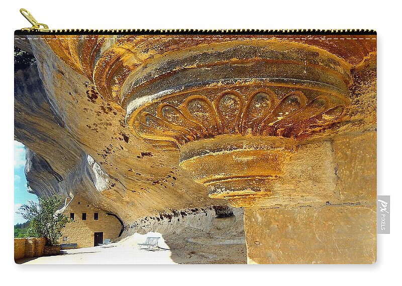 Abstract Zip Pouch featuring the photograph Prehistoric by Lauren Leigh Hunter Fine Art Photography
