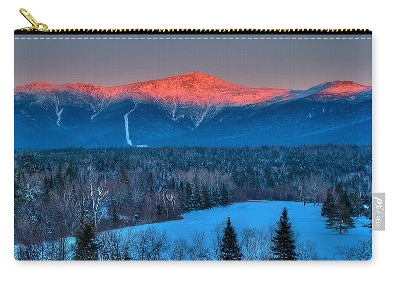 Mount Clay Zip Pouch featuring the photograph Presidential Sunset by Brenda Jacobs