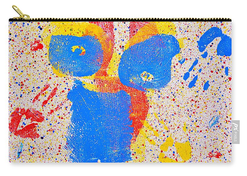 Nude Paintings Paintings Zip Pouch featuring the painting Pressed Paint by Mayhem Mediums