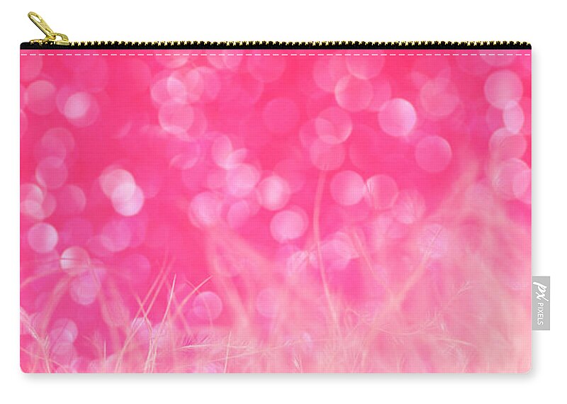 Abstract Zip Pouch featuring the photograph Pretty In Pink by Dazzle Zazz