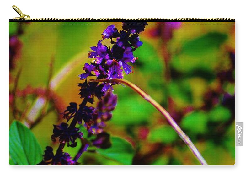 Landscape Zip Pouch featuring the photograph Pretty Purple Plant by Tamara Michael