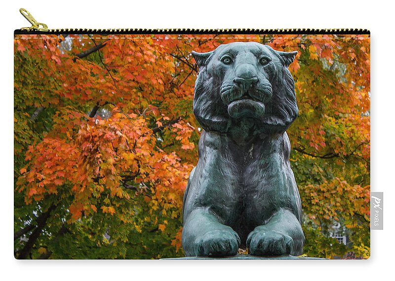 Fall Zip Pouch featuring the photograph Princeton Tiger by Glenn DiPaola