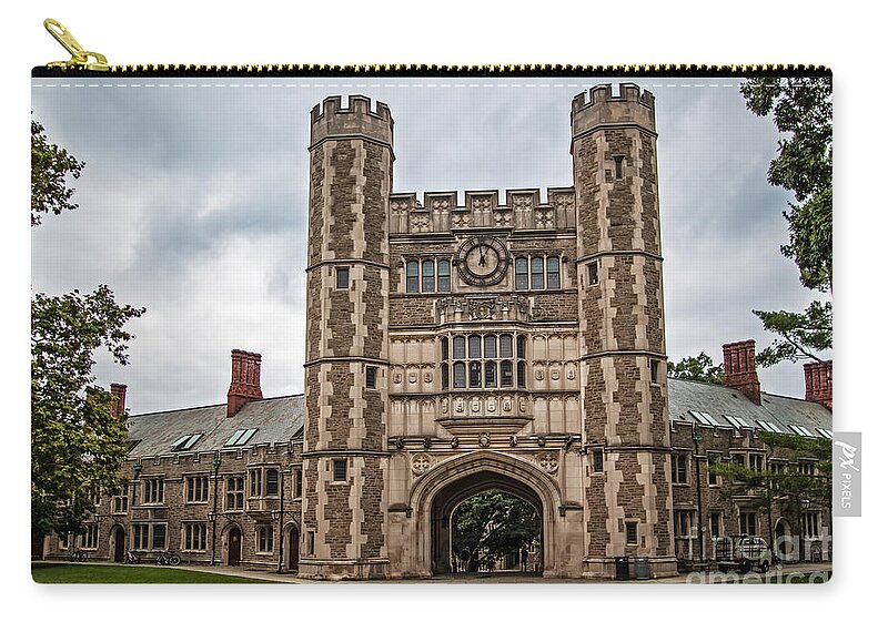 Princeton University Zip Pouch featuring the photograph Princeton's Blair Arch by Kadwell Enz