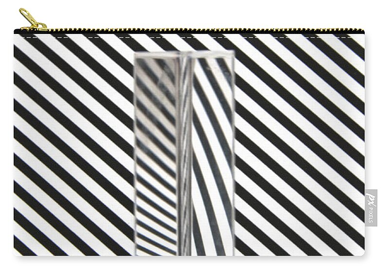 Optical Illusion Zip Pouch featuring the photograph Prism Stripes 7 by Steve Purnell