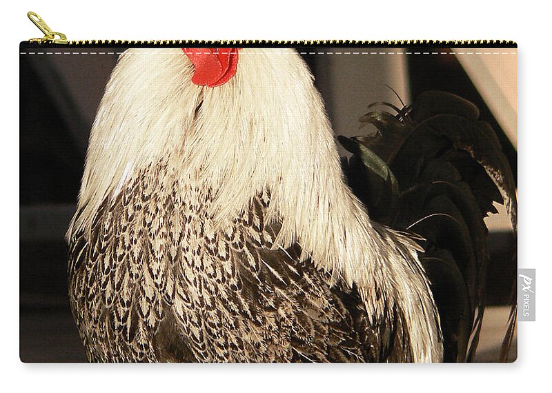 Rooster Zip Pouch featuring the photograph Proud Rooster by Laurel Powell