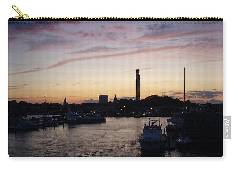 Provincetown Zip Pouch featuring the photograph Provincetown Sunset by Robert Nickologianis