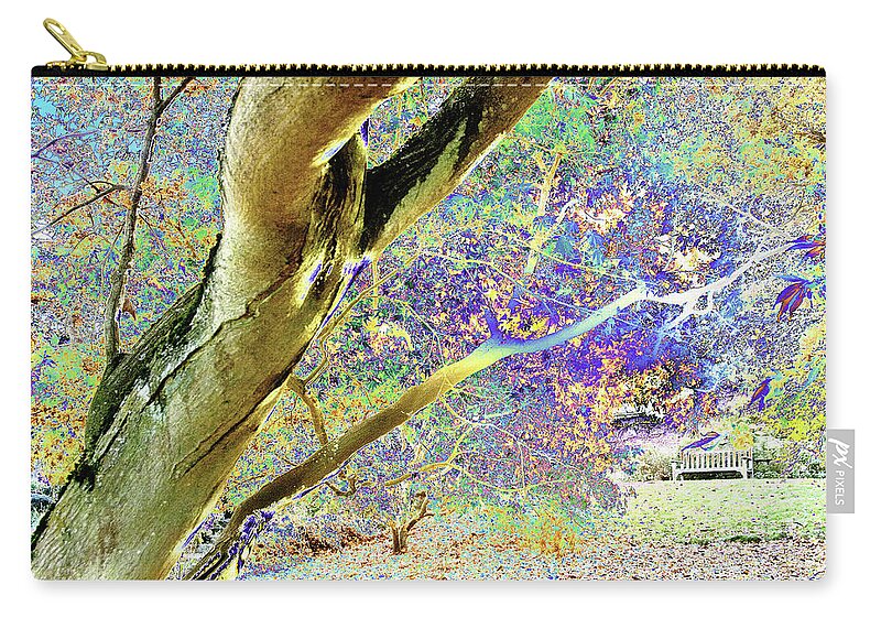 Psychedelic Zip Pouch featuring the photograph Psychedelic English park by Peter Lloyd
