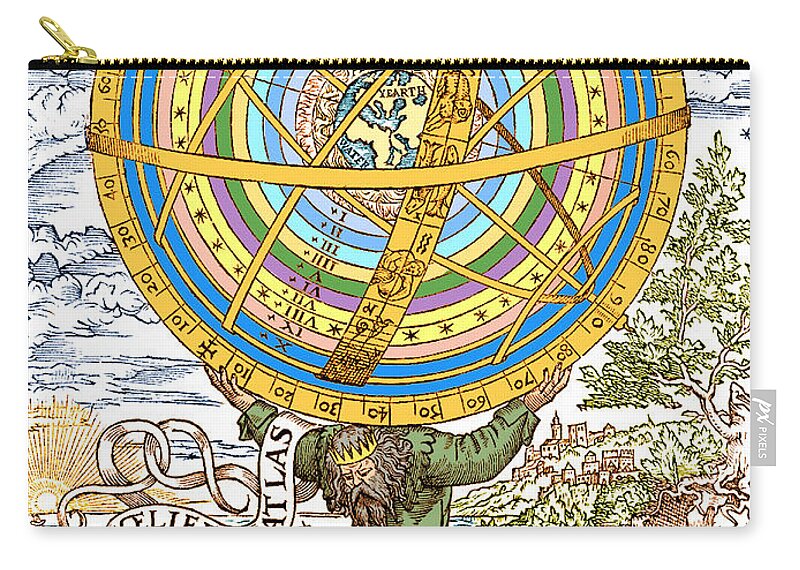 Science Zip Pouch featuring the photograph Ptolemaic System, Geocentric Model, 1531 by Science Source