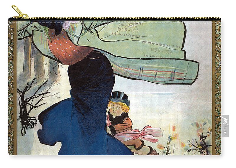 History Zip Pouch featuring the photograph Puck Christmas, 1899 by Science Source