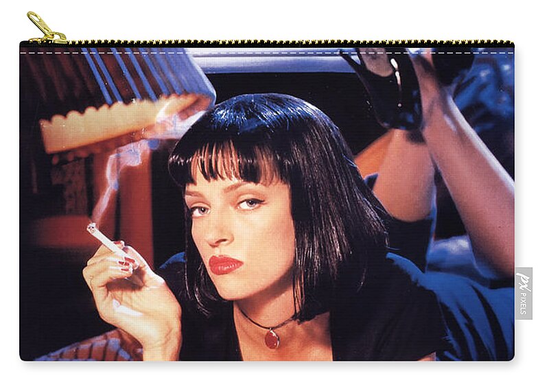 Pulp Fiction Zip Pouch featuring the digital art Pulp Fiction by Georgia Clare