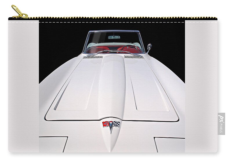 Corvette Stingray Zip Pouch featuring the photograph Pure Enjoyment - 1964 Corvette Stingray by Gill Billington