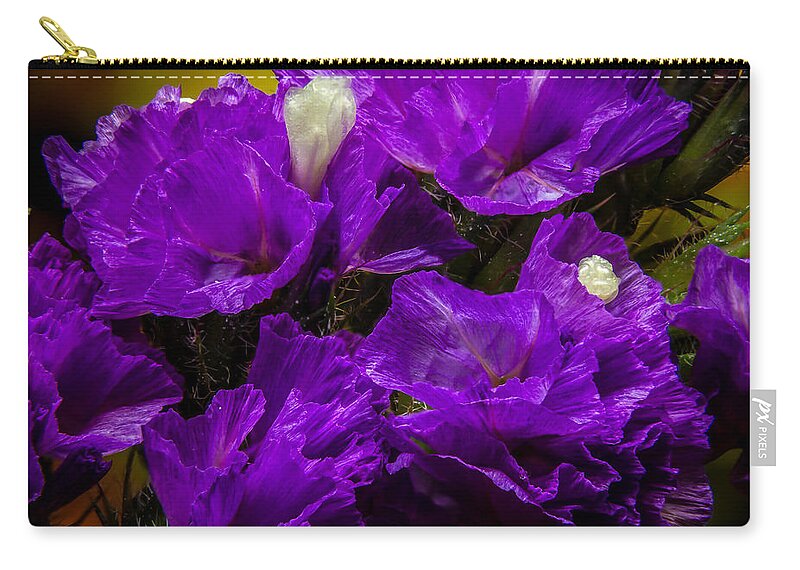 Flower Carry-all Pouch featuring the photograph Purple Statice by Ron Pate