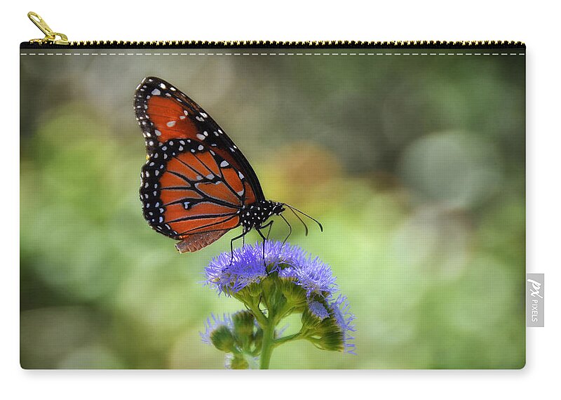 Butterfly Zip Pouch featuring the photograph Queen and Butterfly Weed by Evelyn Harrison