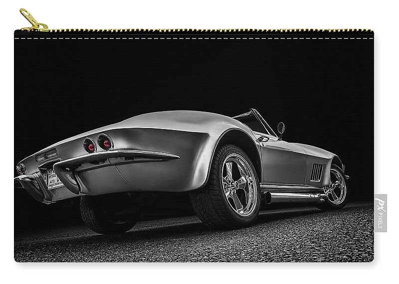 Corvette Zip Pouch featuring the digital art Quick Silver by Douglas Pittman