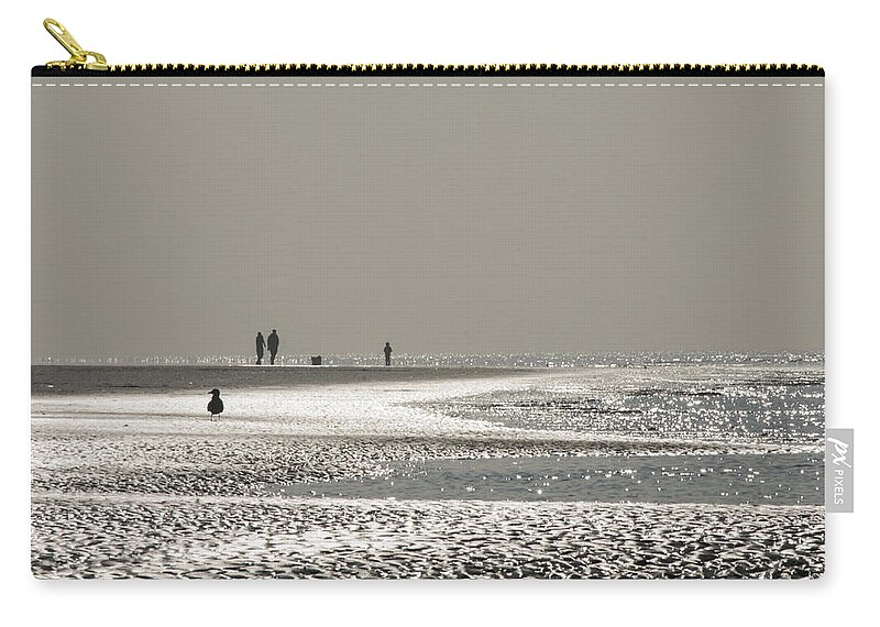 Seaside Carry-all Pouch featuring the photograph Quick silver by Spikey Mouse Photography