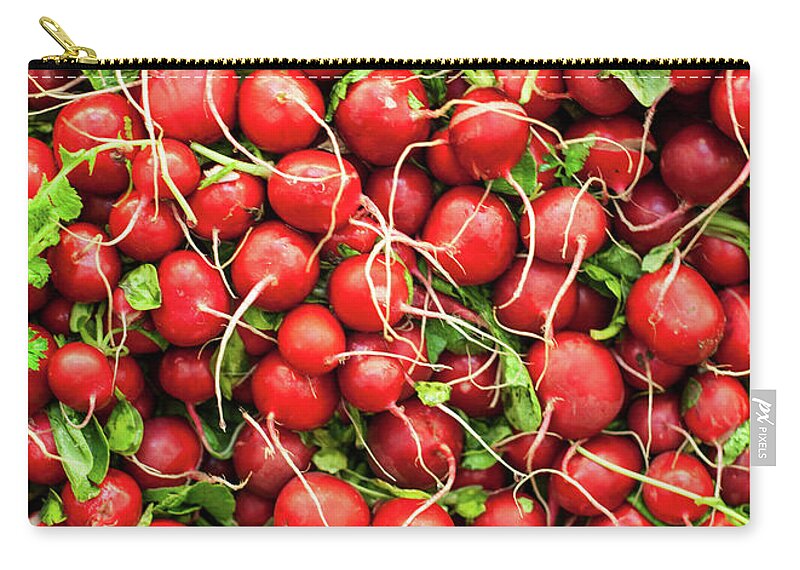 Heap Zip Pouch featuring the photograph Radishes by Tuan Tran