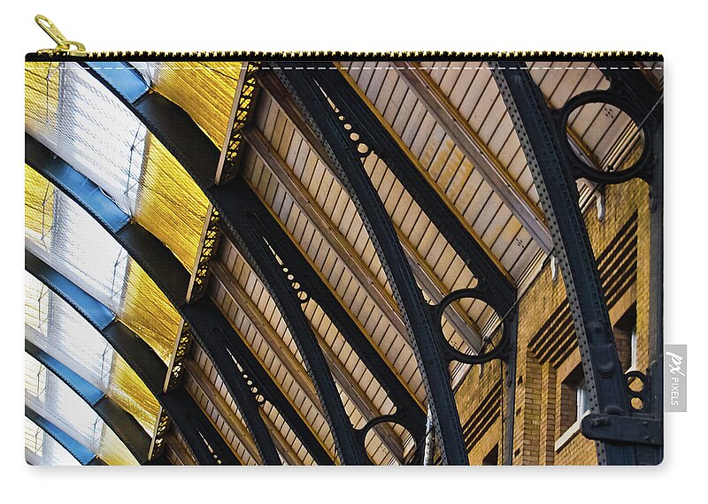 Arch Zip Pouch featuring the photograph Rafters at London Kings Cross by Christi Kraft