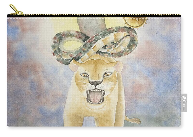 Vedic Astrology Carry-all Pouch featuring the painting Rahu The North Node by Srishti Wilhelm