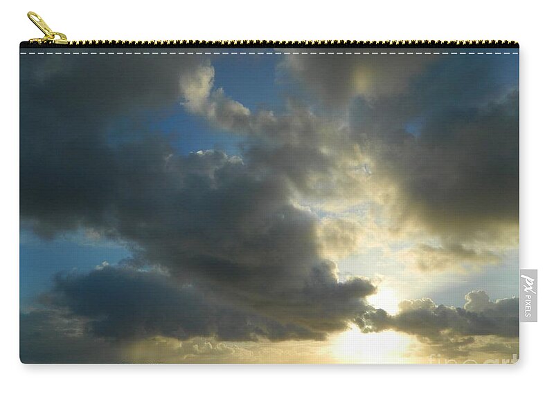 Tillamook Bay Carry-all Pouch featuring the photograph Rain Cloud Sunset by Gallery Of Hope 