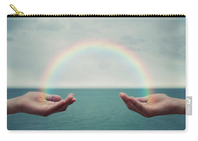 Castellon Province Zip Pouch featuring the photograph Rainbow by Alicia Llop