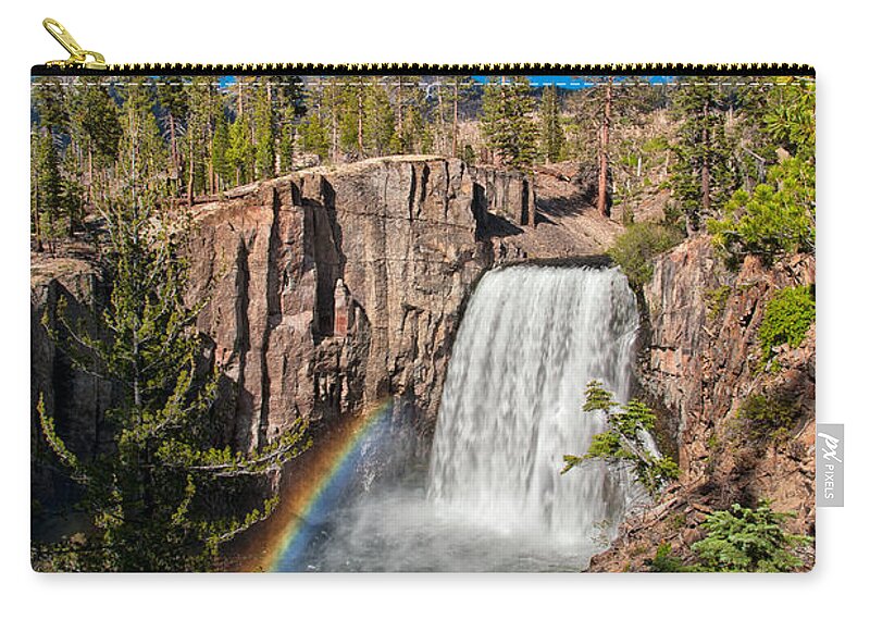 Water Zip Pouch featuring the photograph Rainbow Falls by Cat Connor