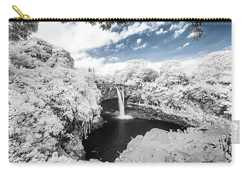 720 Nm Zip Pouch featuring the photograph Rainbow Falls in Infrared 3 by Jason Chu