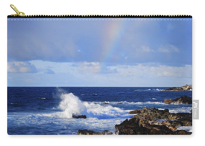 Blue Water Zip Pouch featuring the photograph Rainbow Snippet by Christi Kraft