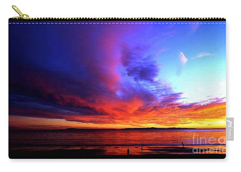 Sunset Zip Pouch featuring the photograph Rainbow Sunset by Sue Halstenberg