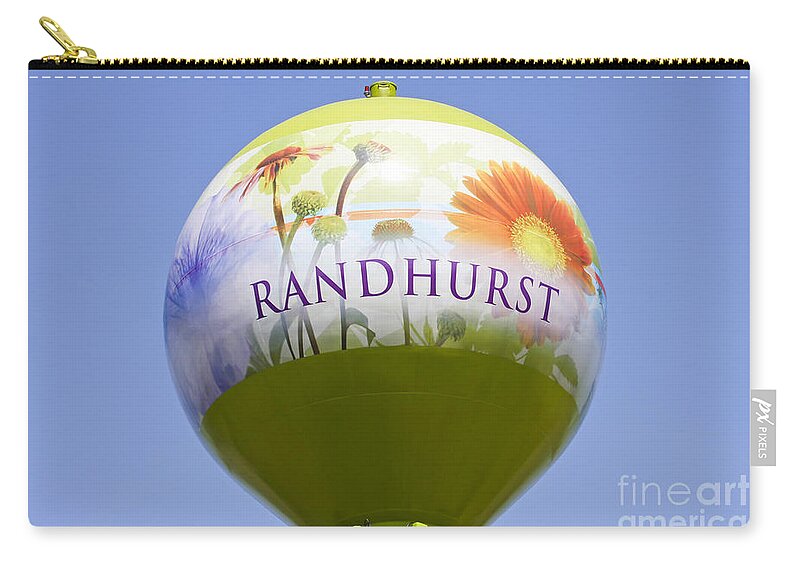 Randhurst Zip Pouch featuring the photograph Randhurst Water Tower by Patty Colabuono