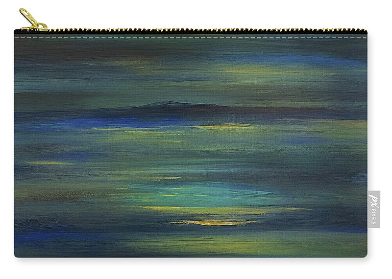 Rangeley Zip Pouch featuring the painting Rangeley by Dick Bourgault